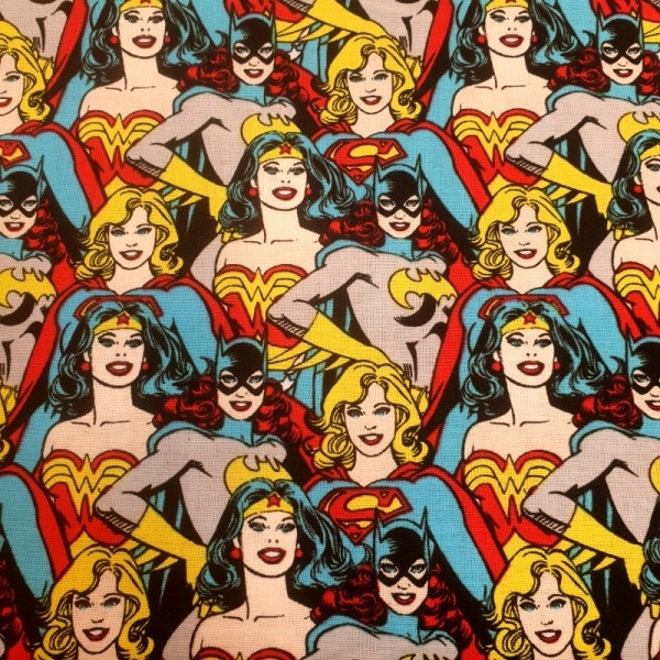 100% Cotton - DC Heroines Stacked